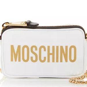 Moschino
Leather Crossbody white and gold **please read**
